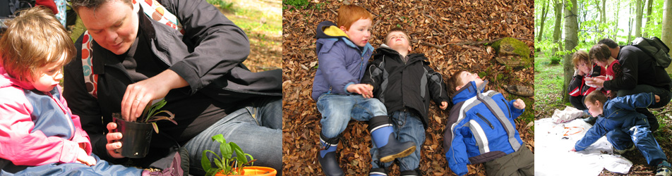 Mud Pies nature courses are for children aged 2-5, and their parent or other carer and take place in Aberdeen and Aberdeenshire